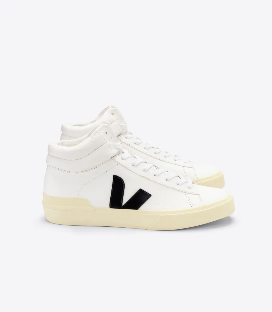 Women VEJA MINOTAUR LEATHER WHITE BLACK BUTTER
