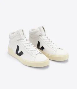 Women VEJA MINOTAUR LEATHER WHITE BLACK BUTTER