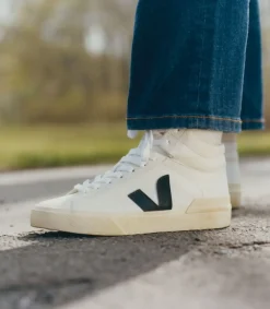 Women VEJA MINOTAUR LEATHER WHITE BLACK BUTTER