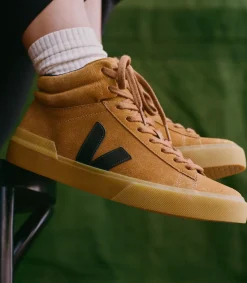 Women VEJA MINOTAUR SUEDE CAMEL BLACK