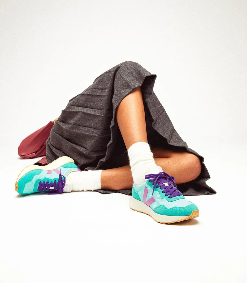 Women VEJA PAULISTANA ALVEOMESH TURQUOISE MULBERRY