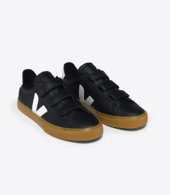 Women VEJA RECIFE LEATHER BLACK WHITE