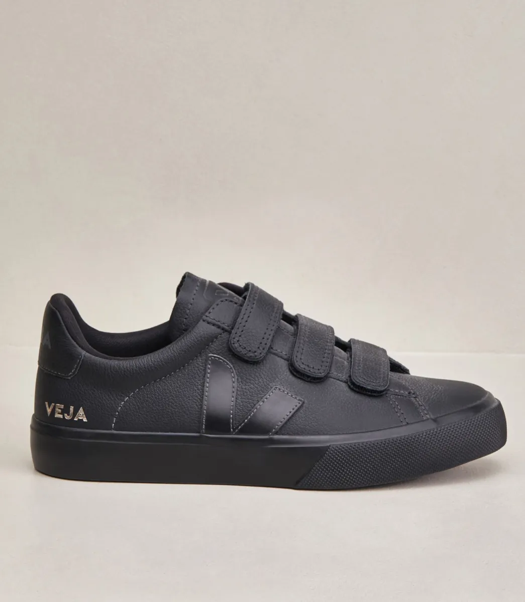 Women VEJA RECIFE LEATHER FULL BLACK