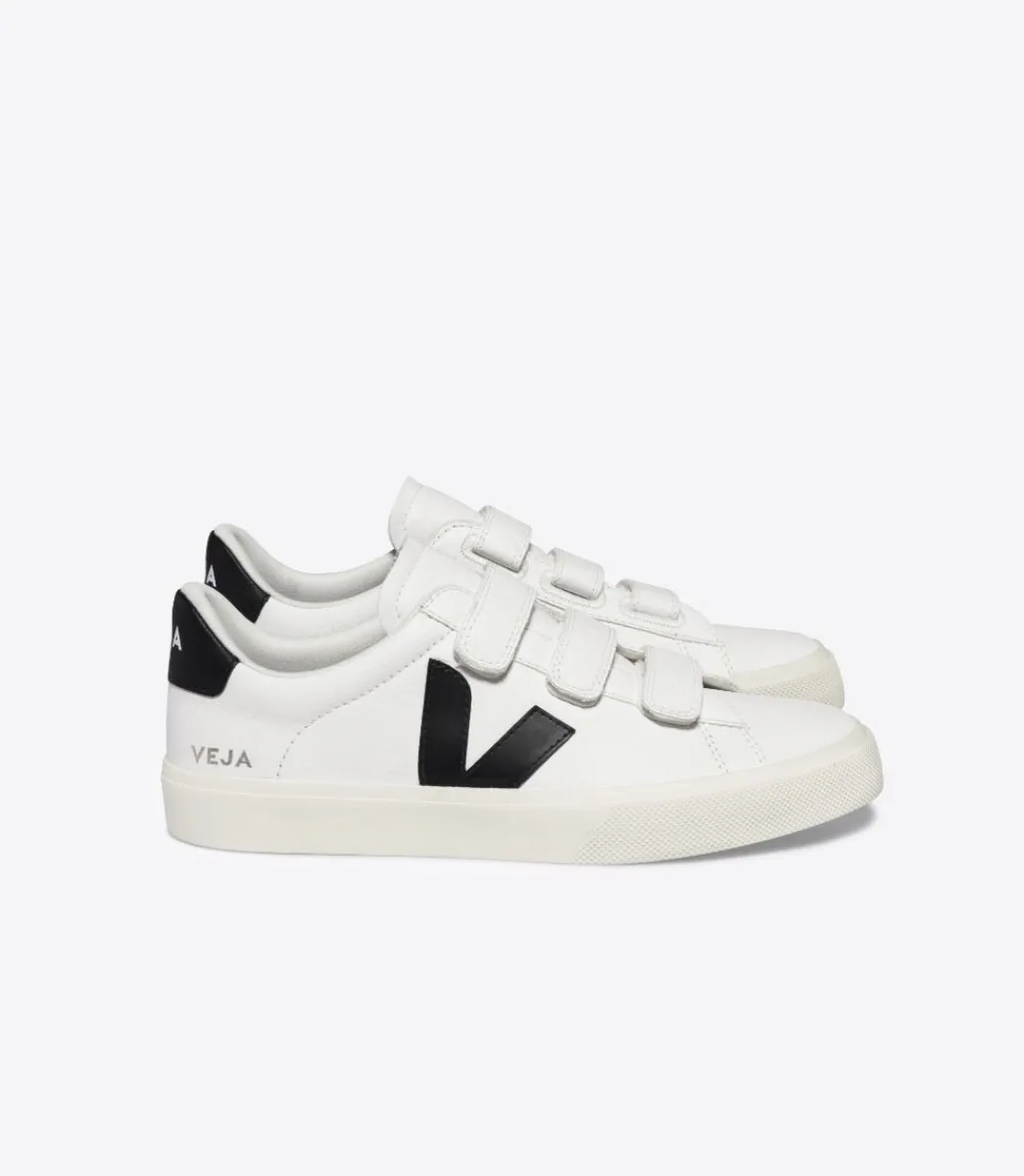 Women VEJA RECIFE LEATHER WHITE BLACK
