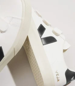 Women VEJA RECIFE LEATHER WHITE BLACK
