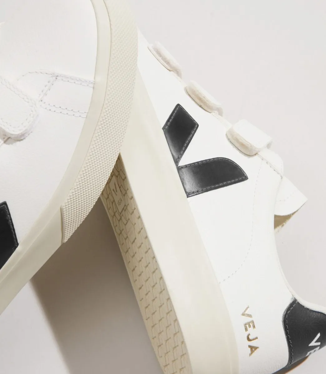 Women VEJA RECIFE LEATHER WHITE BLACK