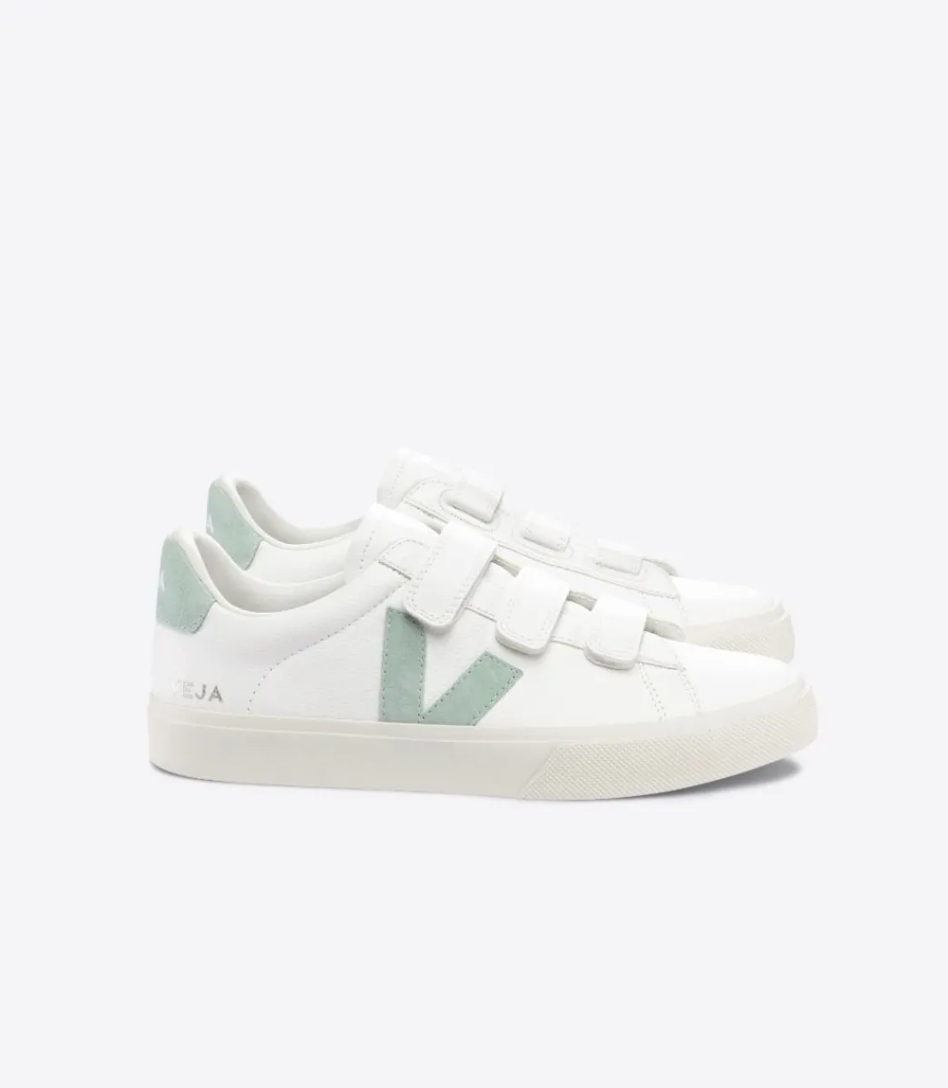 Women VEJA RECIFE LEATHER WHITE MATCHA