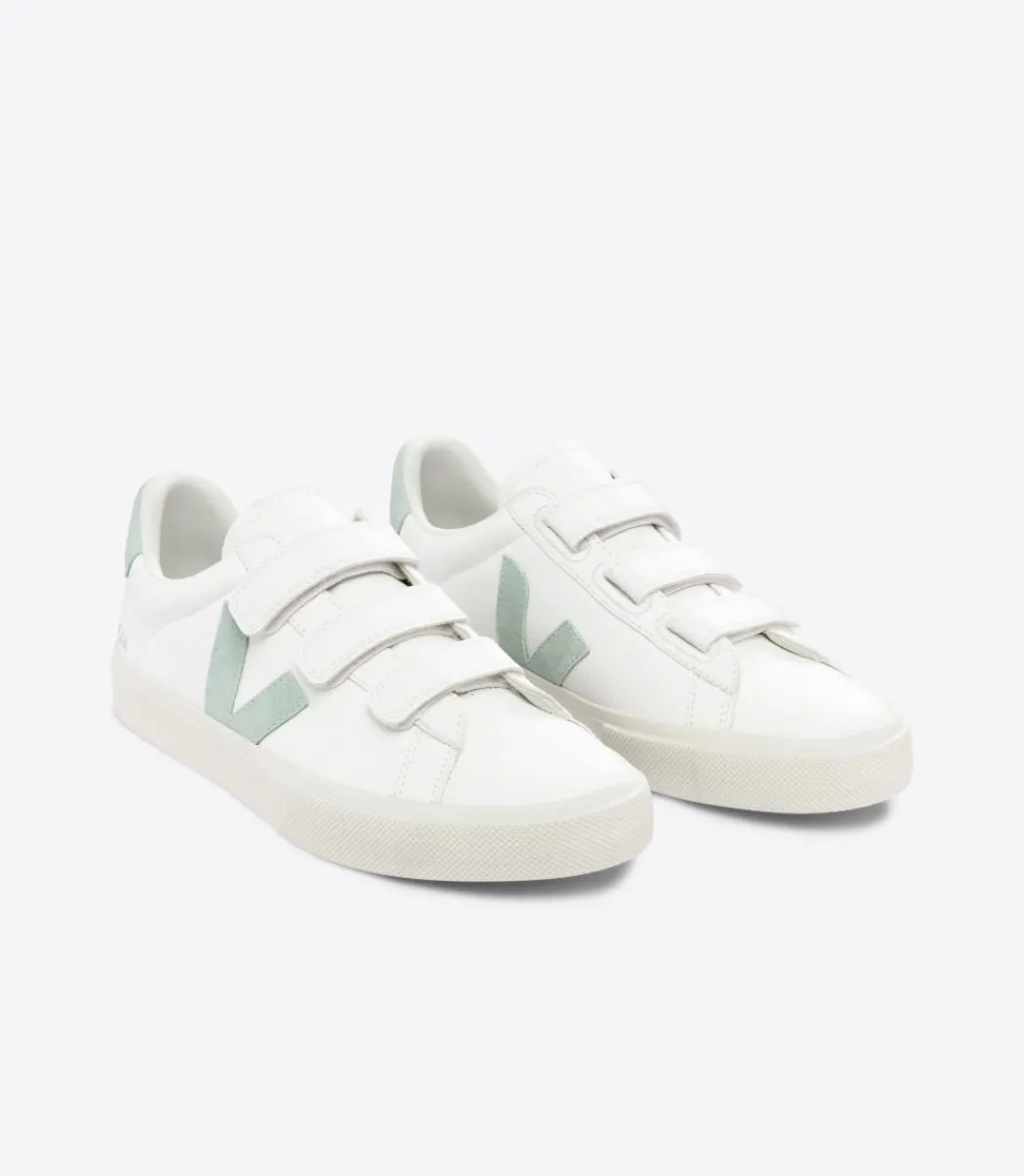 Women VEJA RECIFE LEATHER WHITE MATCHA