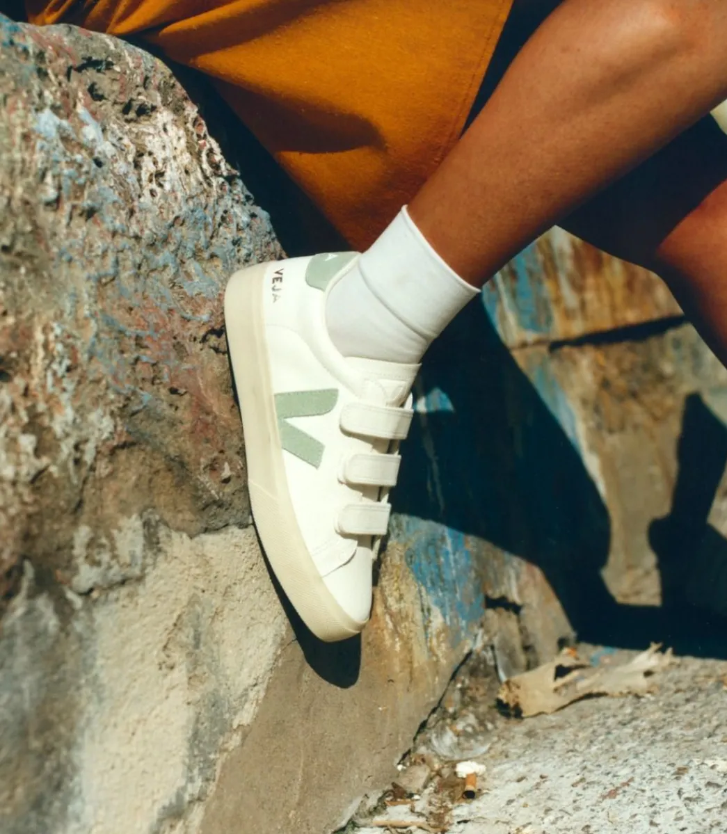 Women VEJA RECIFE LEATHER WHITE MATCHA
