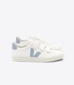 Women VEJA RECIFE LEATHER WHITE STEEL