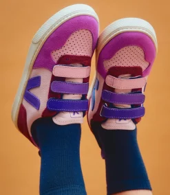Kids VEJA V-10 LEATHER MULTICO PETALE