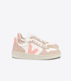 VEJA V-10 ALVEOMESH WHITE BELLINI ALMOND