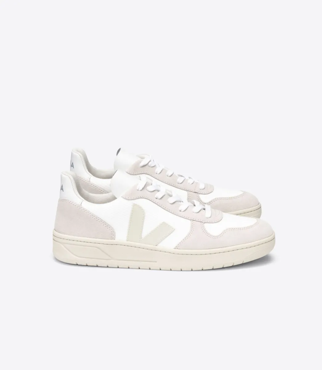 Women VEJA V-10 B-MESH WHITE NATURAL PIERRE