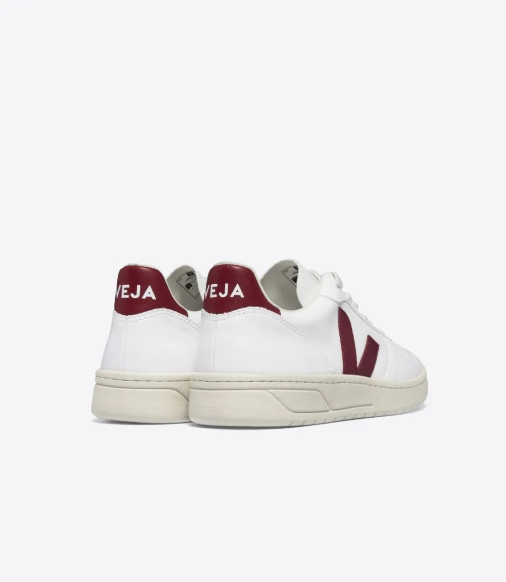 Women VEJA V-10 CWL WHITE MARSALA