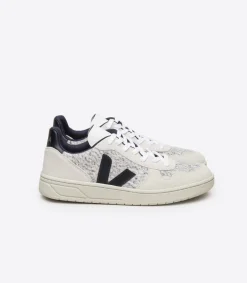 Women VEJA V-10 FLANNEL SNOW BLACK
