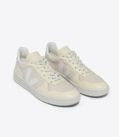 Women VEJA V-10 J-MESH JUTE WHITE