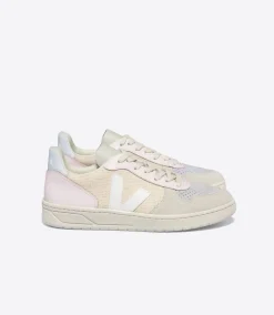 Women VEJA V-10 J-MESH JUTE WHITE MULTICO