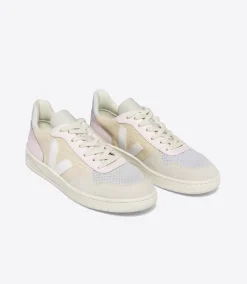 Women VEJA V-10 J-MESH JUTE WHITE MULTICO