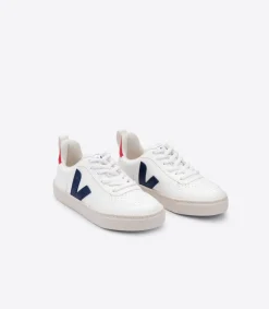 Kids VEJA V-10 LACES CWL WHITE COBALT PEKIN
