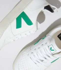Kids VEJA V-10 LACES CWL WHITE EMERAUDE BLACK
