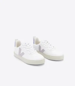 Kids VEJA V-10 LACES CWL WHITE PARME LAVANDE