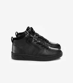 Women VEJA V-15 LEATHER FULL BLACK