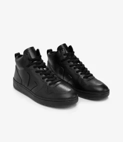 Women VEJA V-15 LEATHER FULL BLACK