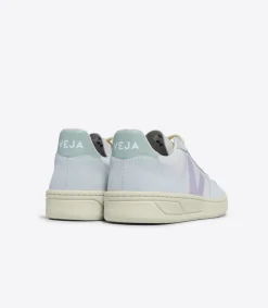 Women VEJA V-10 LEATHER GRAVEL PARME MENTHOL