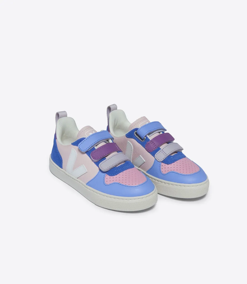 Kids VEJA V-10 LEATHER MULTICO PETALE WHITE