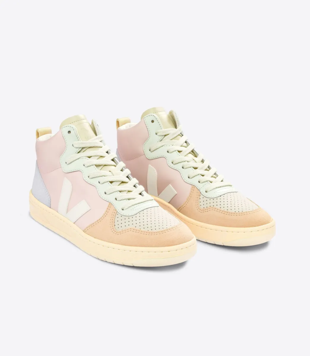 Women VEJA V-15 LEATHER PETALE WHITE MULTICO