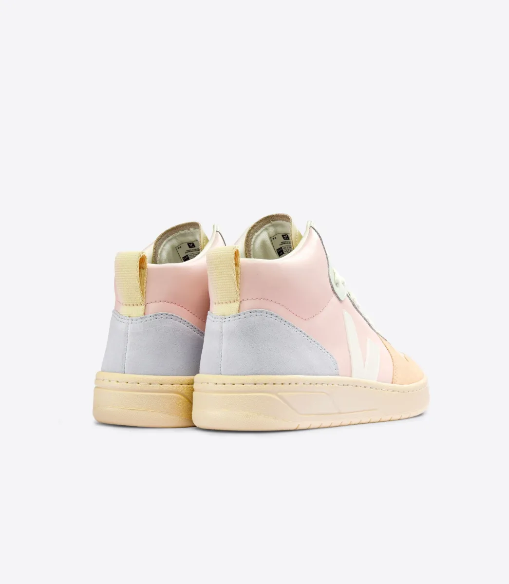 Women VEJA V-15 LEATHER PETALE WHITE MULTICO