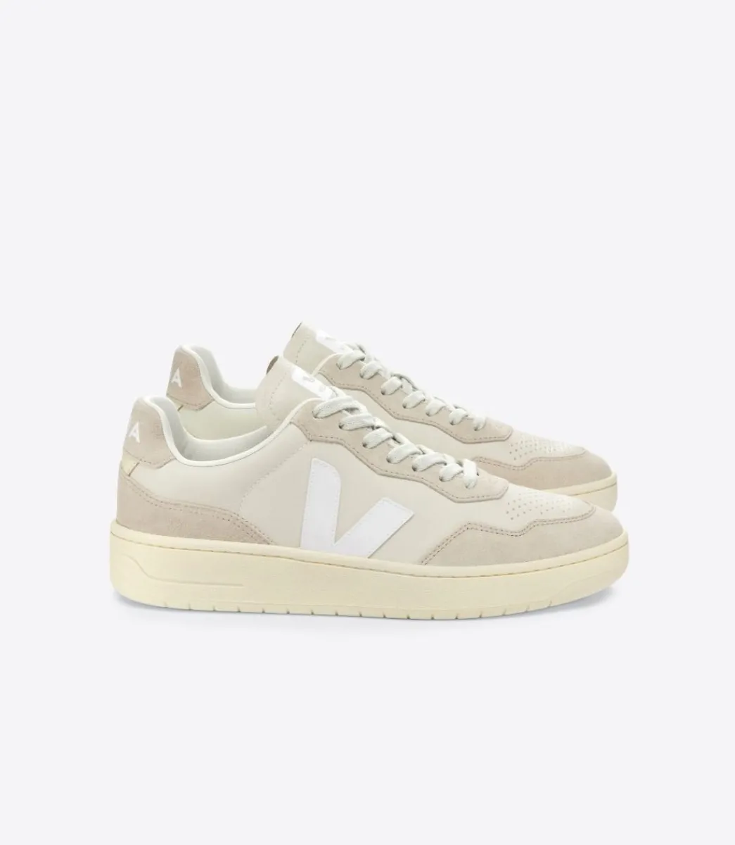 Women VEJA V-90 LEATHER PIERRE WHITE