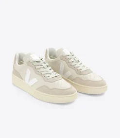 Women VEJA V-90 LEATHER PIERRE WHITE