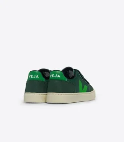 Kids VEJA V-12 LEATHER POKER ABSINTHE
