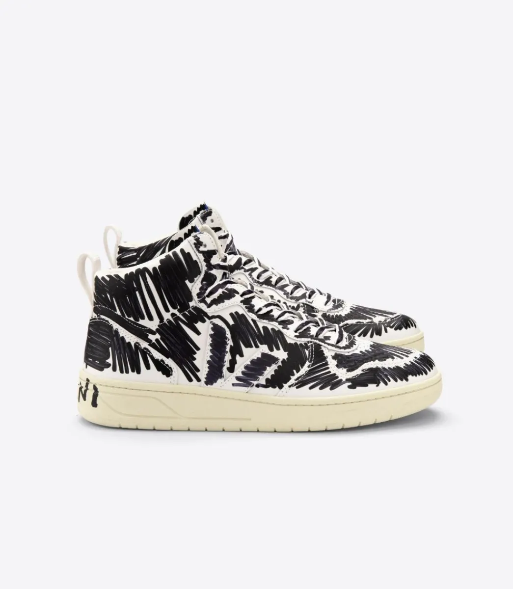 VEJA V-15 LEATHER X MARNI FULL BLACK