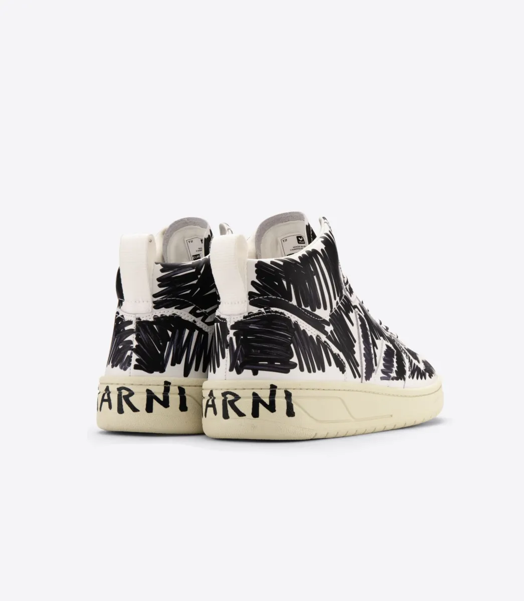 VEJA V-15 LEATHER X MARNI FULL BLACK