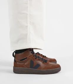 Women VEJA V-95 LEATHER WALNUT BLACK