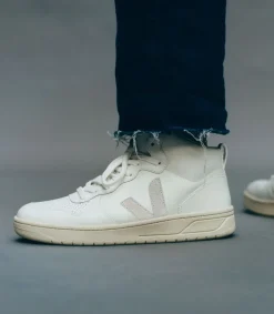 Women VEJA V-15 LEATHER WHITE