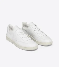 Women VEJA V-12 LEATHER WHITE