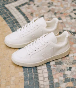 Women VEJA V-12 LEATHER WHITE