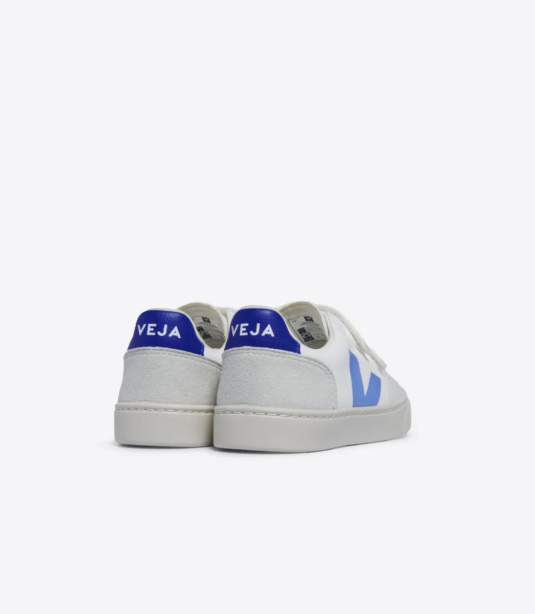 Kids VEJA V-12 LEATHER WHITE AQUA PAROS