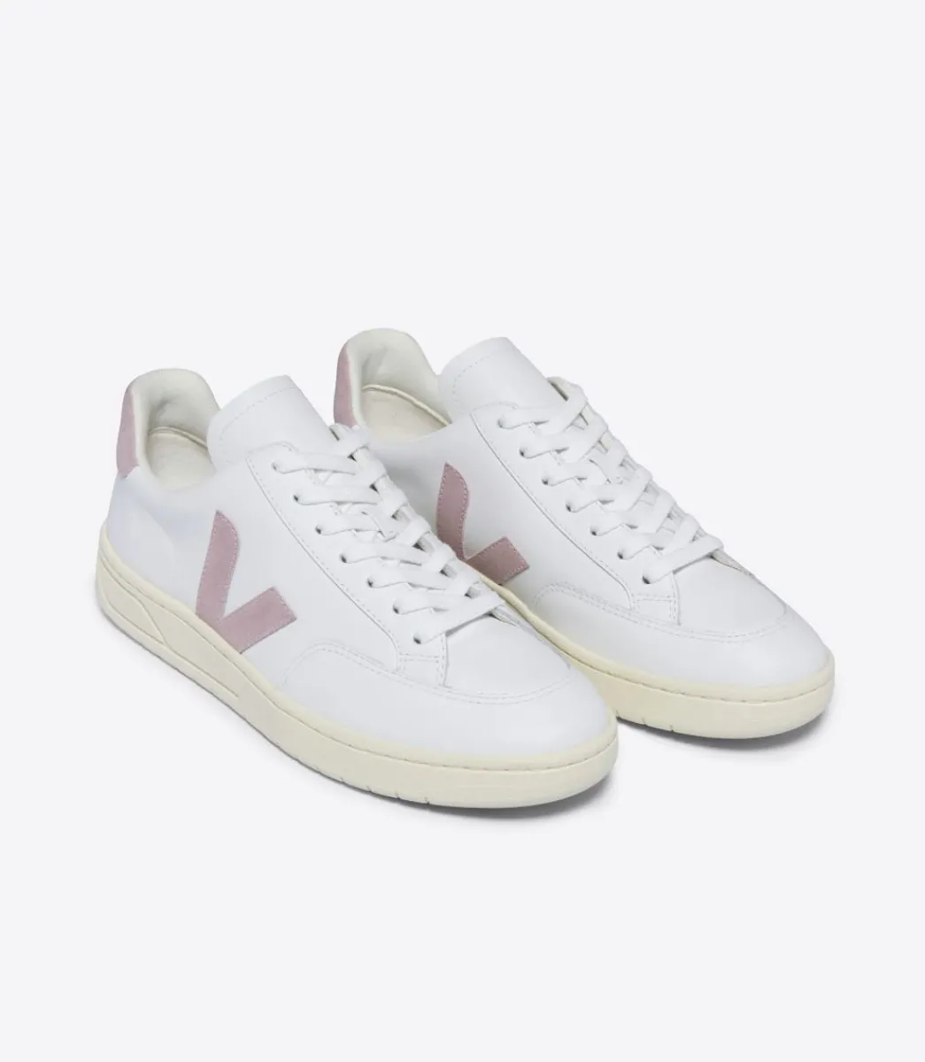 Women VEJA V-12 LEATHER WHITE BABE