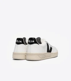 VEJA V-10 LEATHER WHITE BLACK