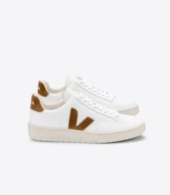 VEJA V-12 LEATHER WHITE CAMEL