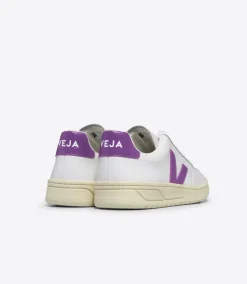 Women VEJA V-12 LEATHER WHITE COSMOS