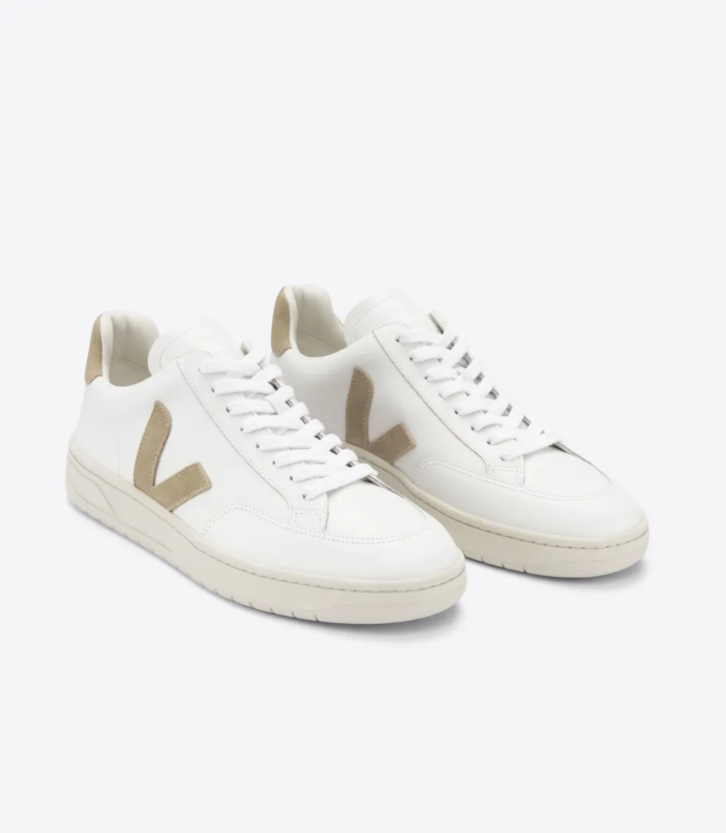 Women VEJA V-12 LEATHER WHITE DUNE