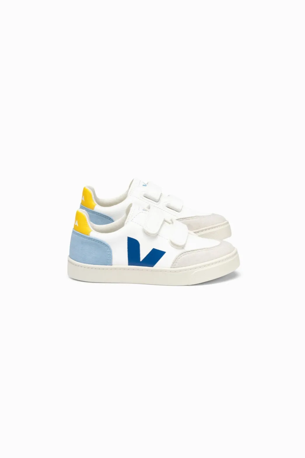 Kids VEJA V-12 LEATHER WHITE MULTICO