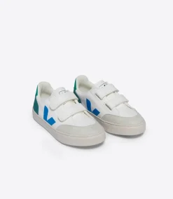 Kids VEJA V-12 LEATHER WHITE MULTICO BRITTANY