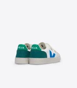Kids VEJA V-12 LEATHER WHITE MULTICO BRITTANY