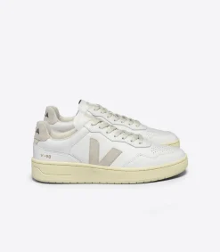 Women VEJA V-90 LEATHER WHITE NATURAL
